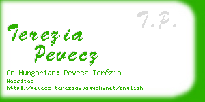 terezia pevecz business card