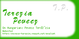 terezia pevecz business card